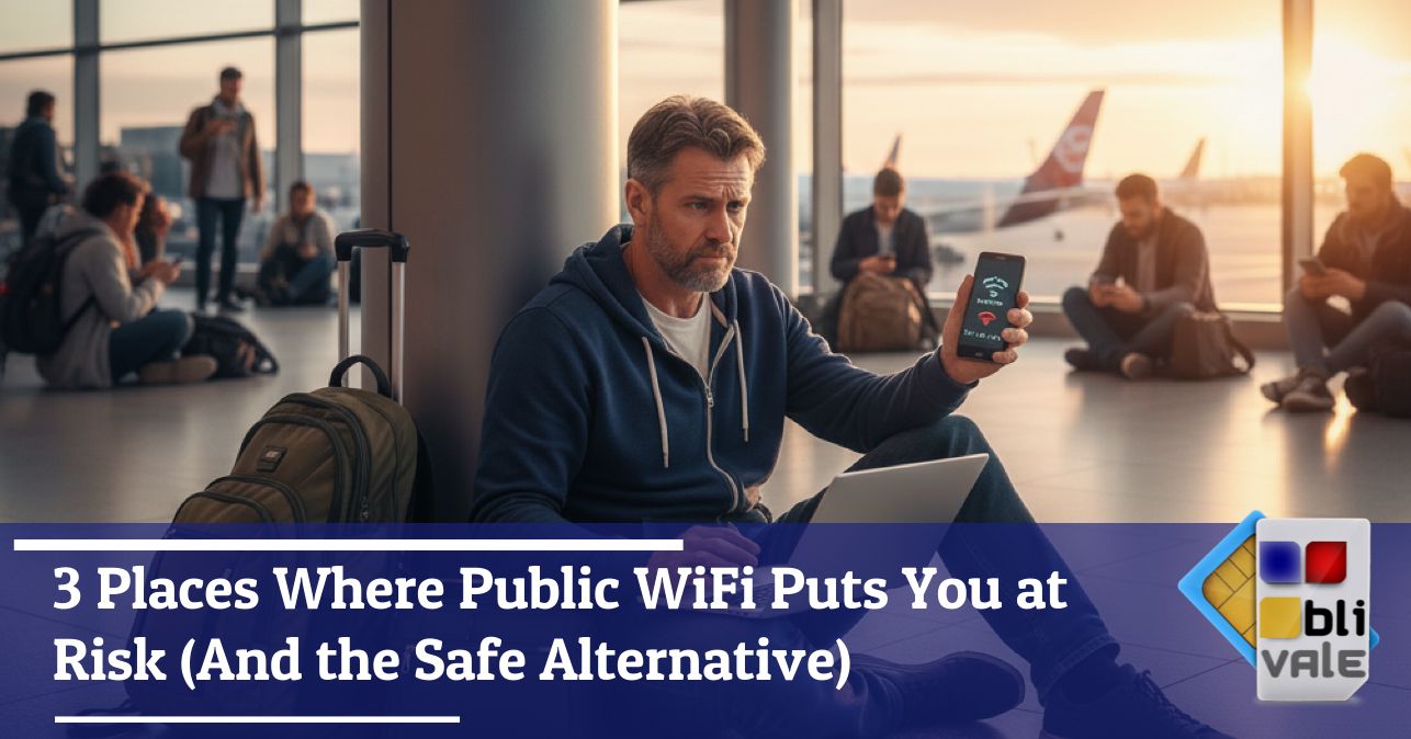 3 Places Where Public WiFi Puts You at Risk (And the Safe Alternative)