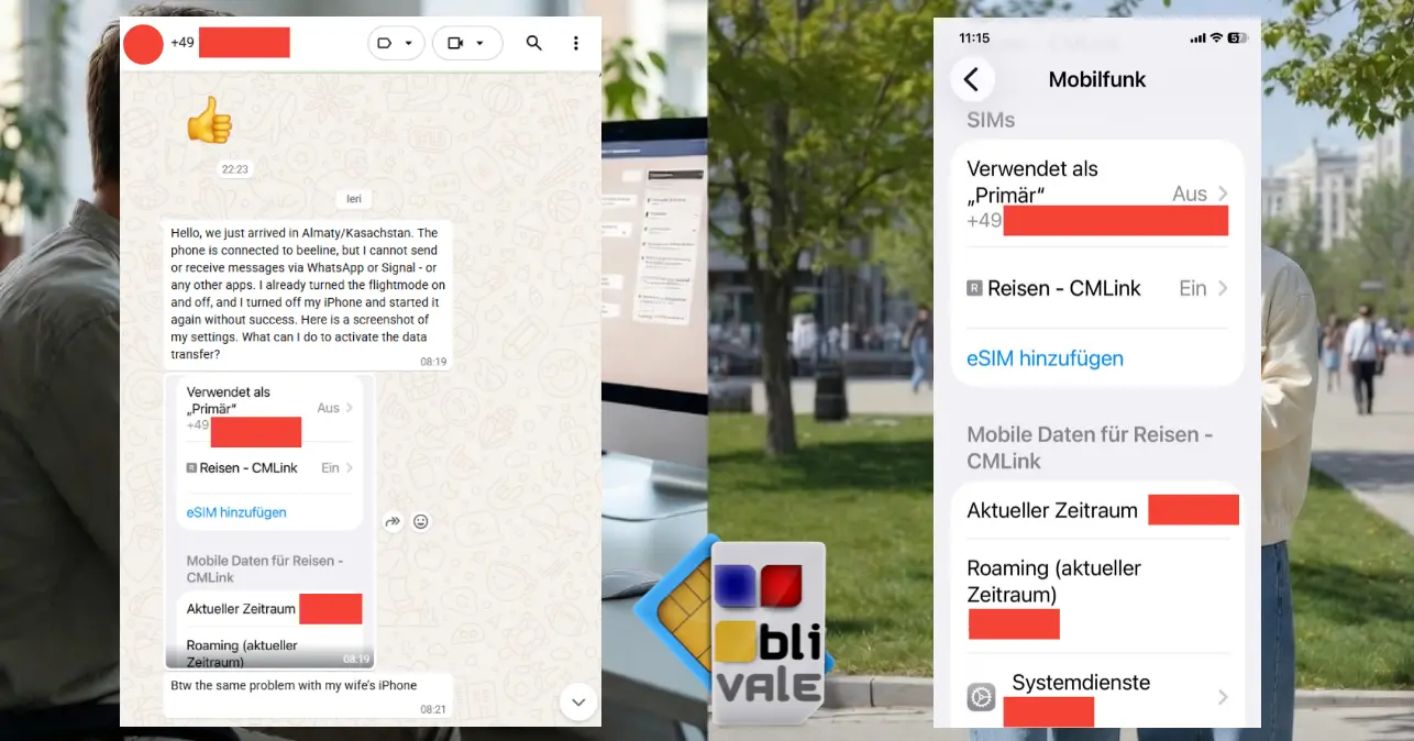 blivale-data-roaming-setup-guide-esim-1 "Non riesco a connettermi in Kazakistan": Come il supporto umano risolve i problemi dove i Bot falliscono