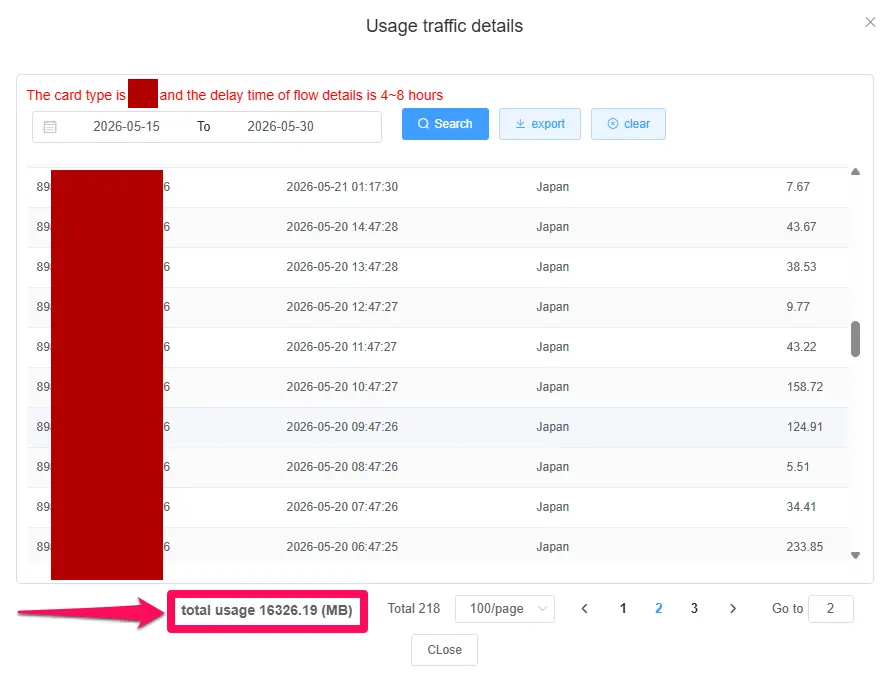 blivale_use_traffic_details_japan_202605_1a Japan eSIM for the Asian Games 2026: How Much Data Do You Really Need? Real Data from 16 Days