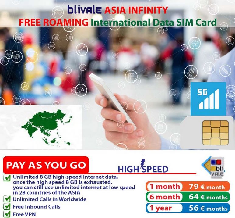 blivale_image_pay_as_you_go_surf_asia_infinity_sim_unlimited_free_roaming Ricariche Voce