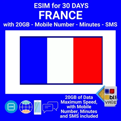 blivale_en_esim_new_france_countries_30_days_20gb_mobile_number_minutes_sms_1080x1080 eSIM for FRANCE (30 Days) | 20GB, Mobile Number, Unlimited Local Calls, 30 minutes of international calls, 200 SMS in the Area