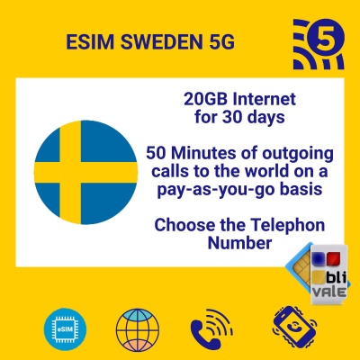 blivale_en_esim_sweden_5g_20gb_internet_50_minutes_telephon_number_1080x1080 eSIM for SWEDEN (SE) with 20GB and 50 Minutes and Telephone Number