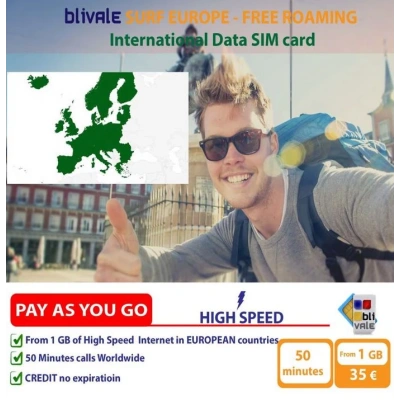 blivale_image_pay_as_you_go_surf_europe_free_roaming_gb_50_minutes BLIVALE SIM Card Surf Europe Free Roaming 4G LTE Internet in Europe with 50 minutes of phone calls in the World
